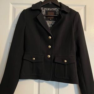 Limited jacket with gold buttons. Small, pet/smoke free home. Like new.